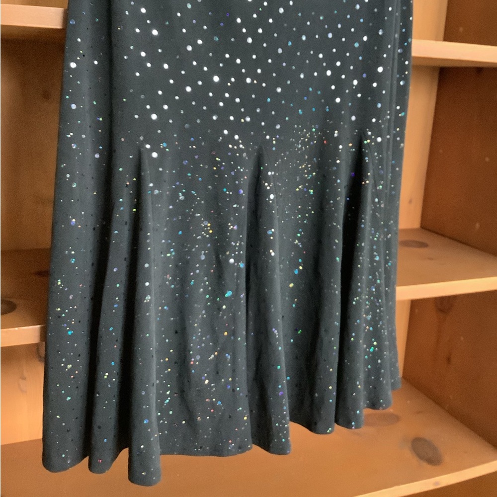 Vintage Y2K Black Sparkle Halter Dress Size  6 | Made in Fairy Grunge Formal - Picture 7 of 13
